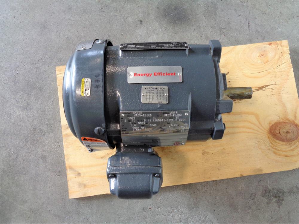 US Motors 1HP Electric Motor, 3-Phase, 1740RPM, Cat# X1E2B, Model# AB92